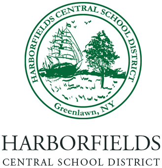 Harborfields Union Free School District Logo on the Footer